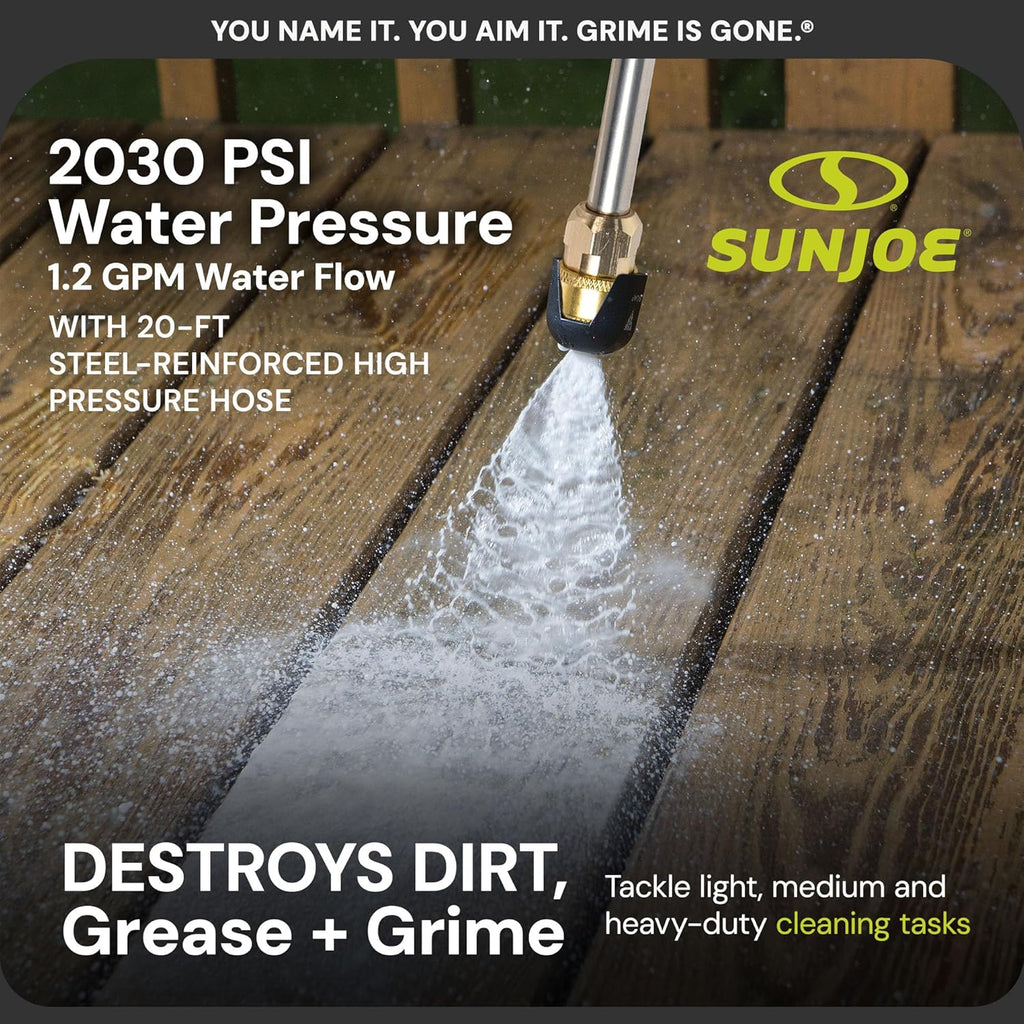 Sun Joe SPX3000 Electric Pressure Washer 2030 PSI 1.2 GPM with Dual Soap Tanks