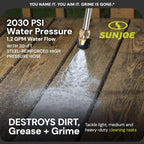 Sun Joe SPX3000 Electric Pressure Washer 2030 PSI 1.2 GPM with Dual Soap Tanks