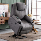 MCombo Power Lift Recliner Chair for Elderly with Heat Massage USB Cup Holders