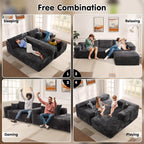 ovios Cloud Sectional Couch with L Shape Chaise Modern Modular Sofa