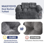 MAXYOYO L Shaped Folding Sofa Bed Convertible Sleeper with Pillow Armrest