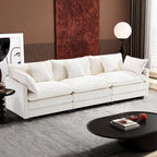 Ihanherry U Shaped Modular Sectional Sofa 5 Seat with 2 Ottomans Chenille
