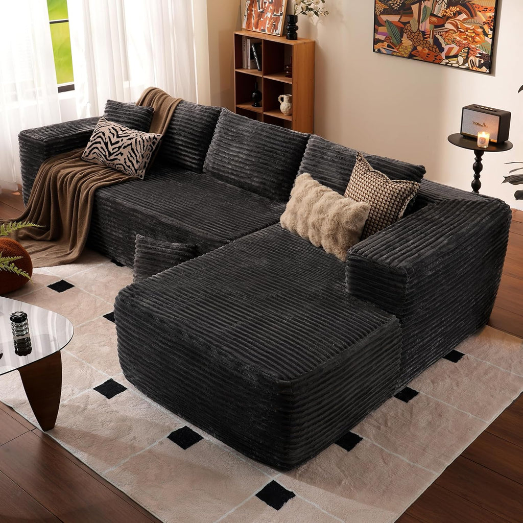 ovios Cloud Sectional Couch with L Shape Chaise Modern Modular Sofa
