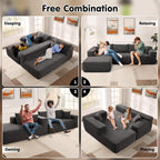 ovios Cloud Sectional Couch with L Shape Chaise Modern Modular Sofa