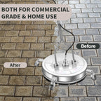 LidoDola 14 Inch Pressure Washer Surface Cleaner with Wheels for Concrete Patio Deck