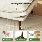 Marsail Futon Sofa Bed Convertible Corduroy Loveseat with Adjustable Backrest