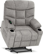 MCombo Power Lift Recliner Chair for Elderly with Extended Footrest Fabric