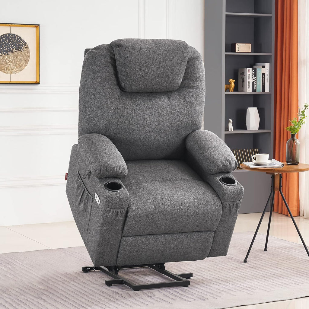 MCombo Power Lift Recliner Chair for Elderly with Heat Massage USB Cup Holders
