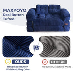 MAXYOYO L Shaped Folding Sofa Bed Convertible Sleeper with Pillow Armrest