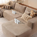 ovios Cloud Sectional Couch with L Shape Chaise Modern Modular Sofa