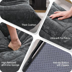 Hobestluk Giant Bean Bag Chair Memory Foam Faux Fur Sofa for Living Room