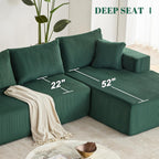 Weture 108" Modular Sectional Sofa Deep Seat Cloud L-Shape Couch with Chaise