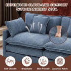 Ihanherry U Shaped Modular Cloud Sofa 5 Seat Chenille Sectional with Ottoman