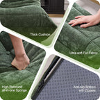 Hobestluk Giant Bean Bag Chair Memory Foam Faux Fur Sofa for Living Room