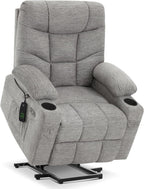 MCombo Power Lift Recliner Chair for Elderly with Extended Footrest Fabric