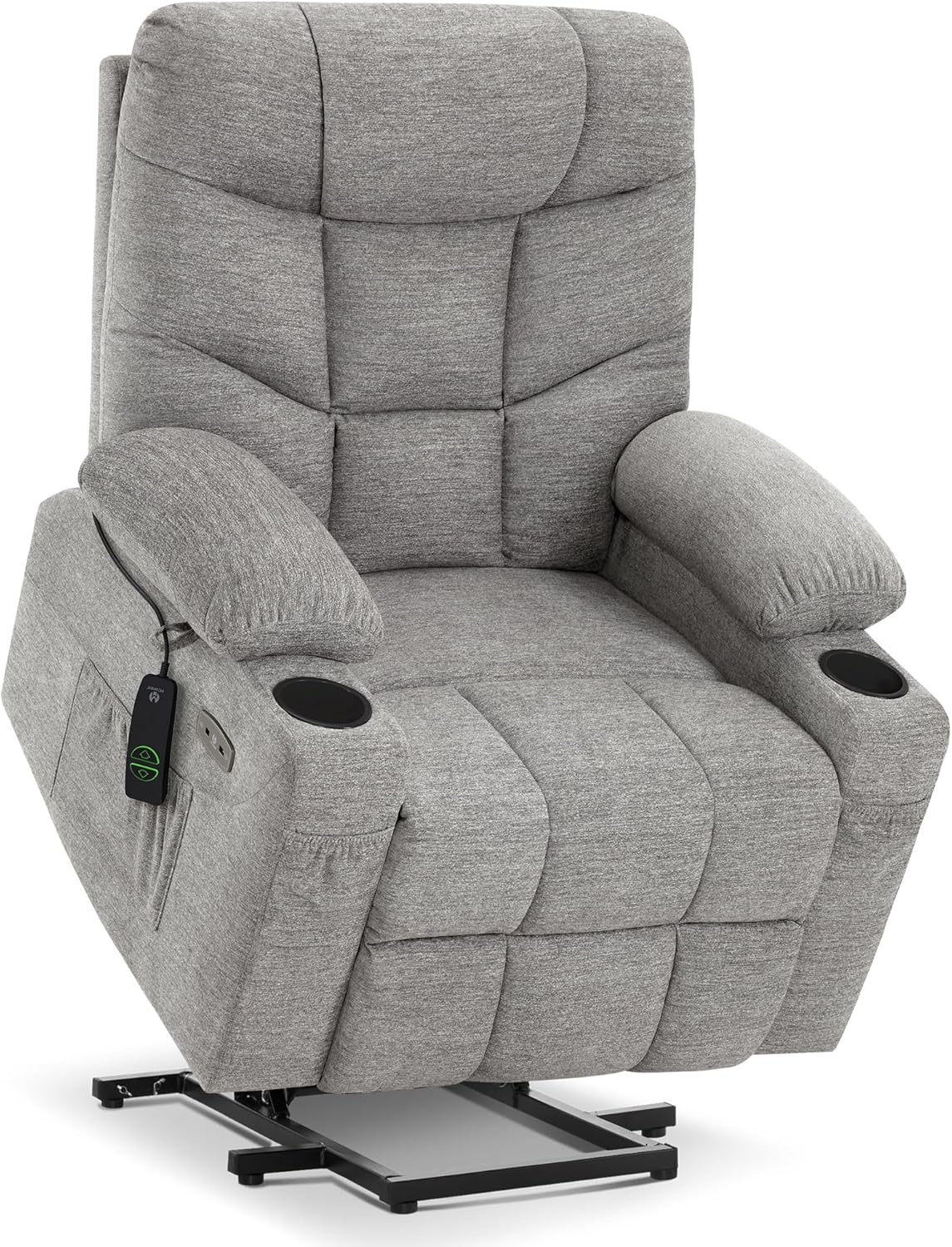 MCombo Power Lift Recliner Chair for Elderly with Extended Footrest Fabric