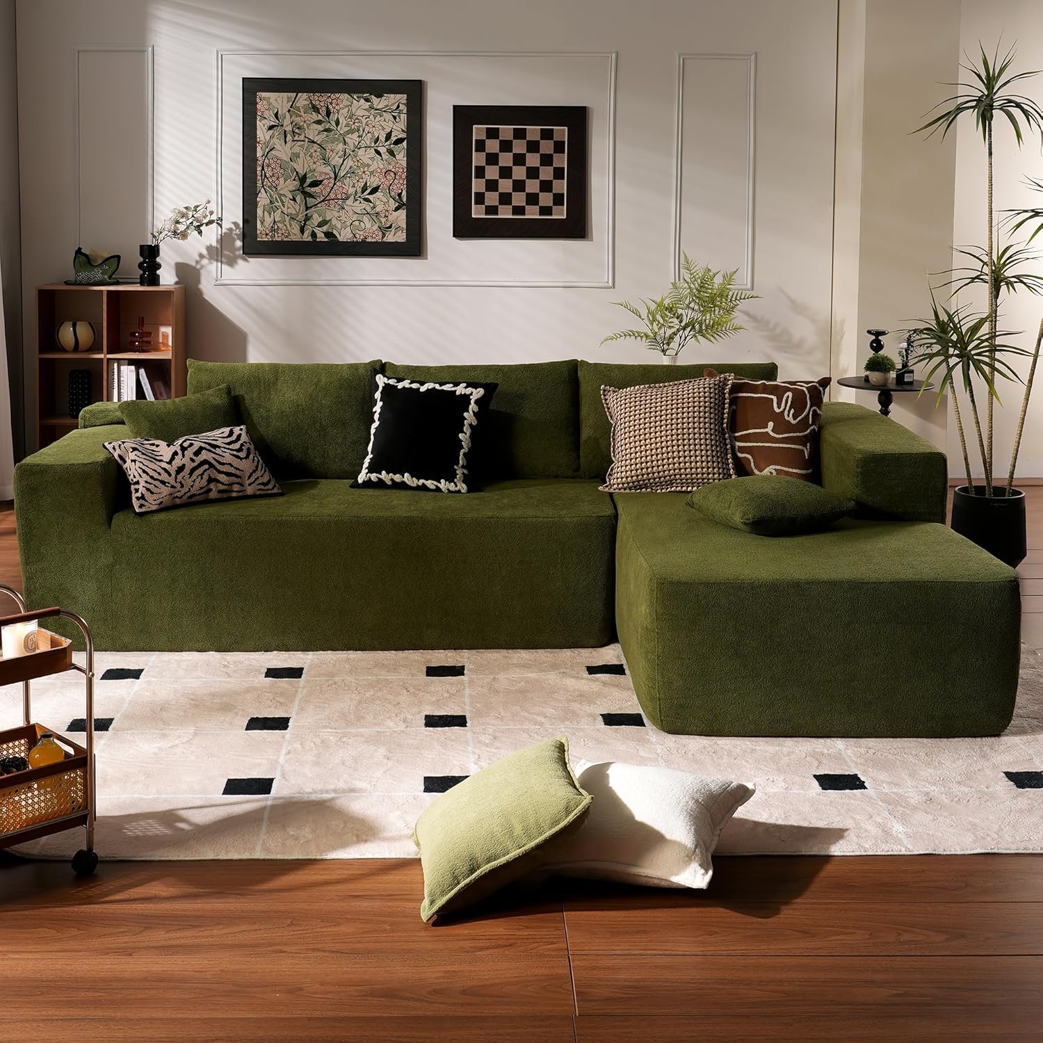 ovios Cloud Sectional Couch with L Shape Chaise Modern Modular Sofa