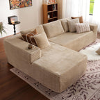 ovios Cloud Sectional Sofa L Shape Chaise Deep Seat Modular Living Room Couch