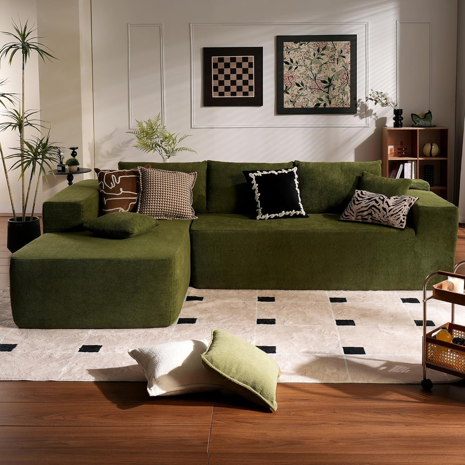 ovios Cloud Sectional Couch with L Shape Chaise Modern Modular Sofa