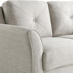Lifestyle Harrington Sofa Upholstered Microfiber Fabric Curved Arm Couch